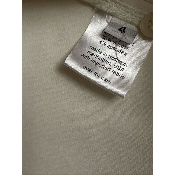 Rachel Comey  Jersey Buttoned Open Back Standing Collar  Short Sleeve Top 4 - Picture 9 of 9